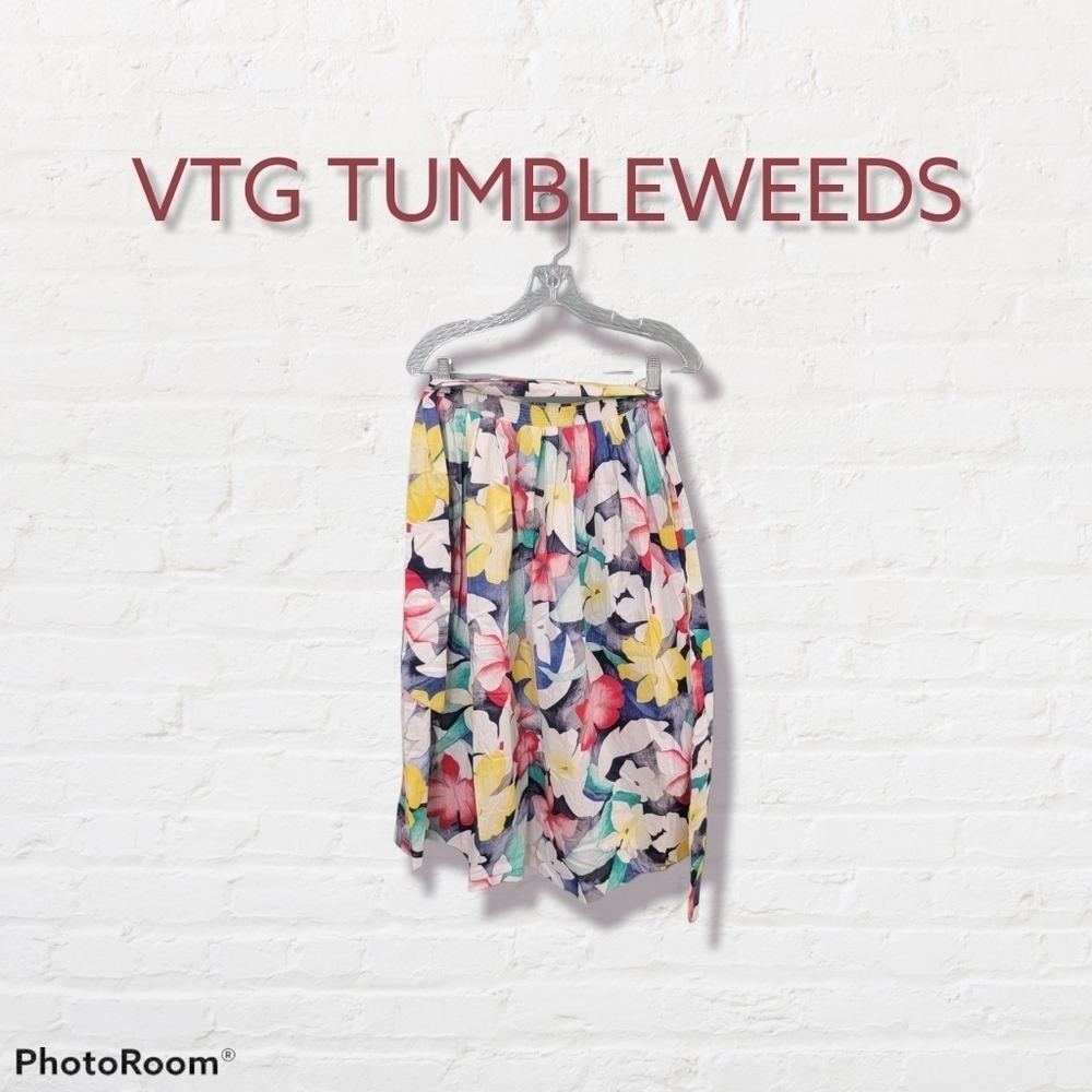 Tumbleweeds Vintage‎ Floral Coastal Beachy Flowy Skirt Size Large